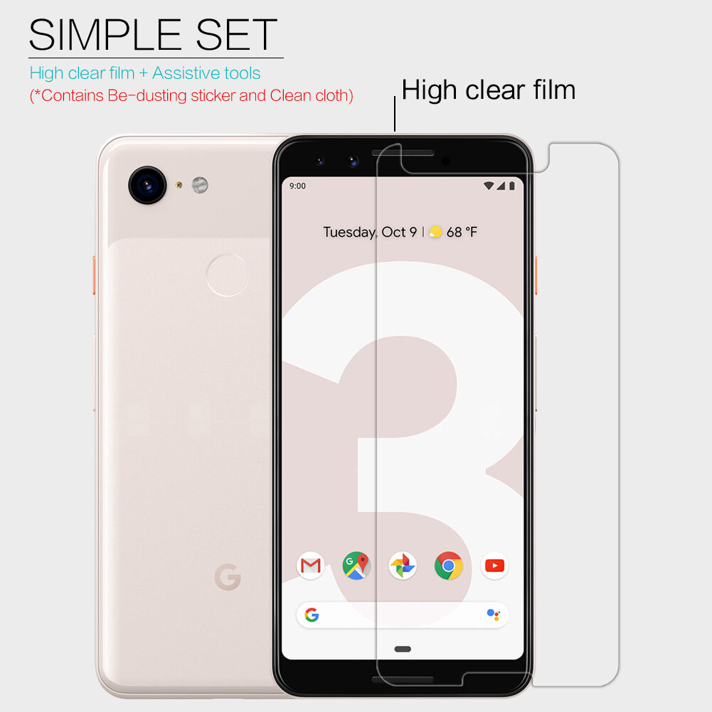 Folie de protecție Nillkin pentru Google Pixel 3 - transparent