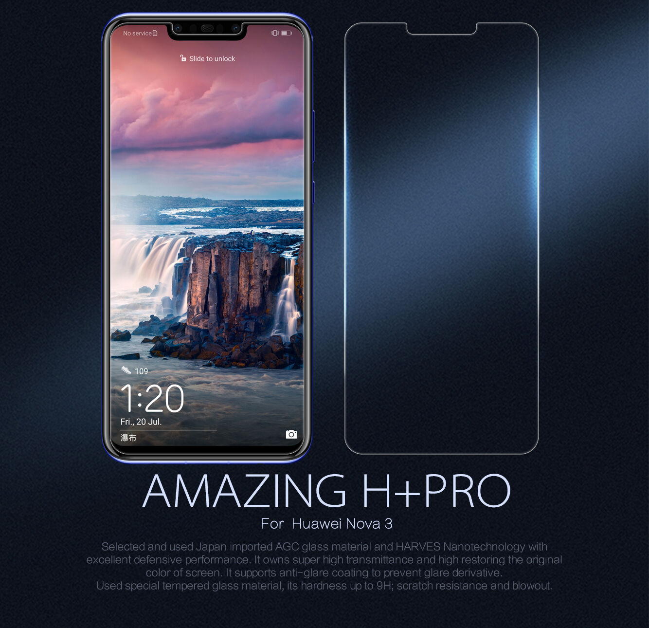 Sticlă durificată 2,5D Nillkin pentru Huawei Nova 3 - transparent