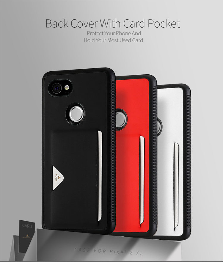 Husă din piele Dux Ducis Pocard, pentru Google Pixel 2XL - roșu