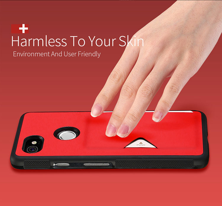 Husă din piele Dux Ducis Pocard, pentru Google Pixel 2XL - roșu