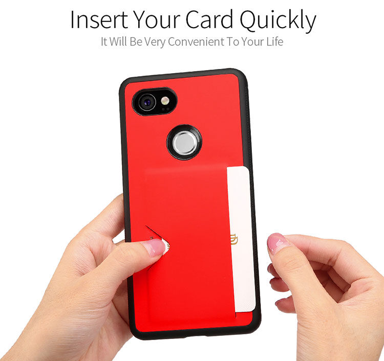 Husă din piele Dux Ducis Pocard, pentru Google Pixel 2XL - roșu