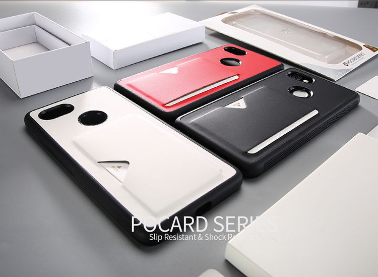 Husă din piele Dux Ducis Pocard, pentru Google Pixel 2XL - roșu
