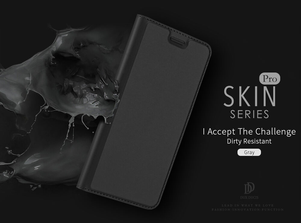 Husă flip Dux Ducis Skin Pro, pentru Google Pixel 2 - roz-auriu
