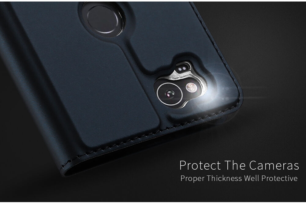 Husă flip Dux Ducis Skin Pro, pentru Google Pixel 2 - roz-auriu