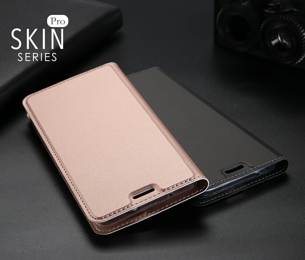 Husă flip Dux Ducis Skin Pro, pentru Google Pixel 2 - roz-auriu