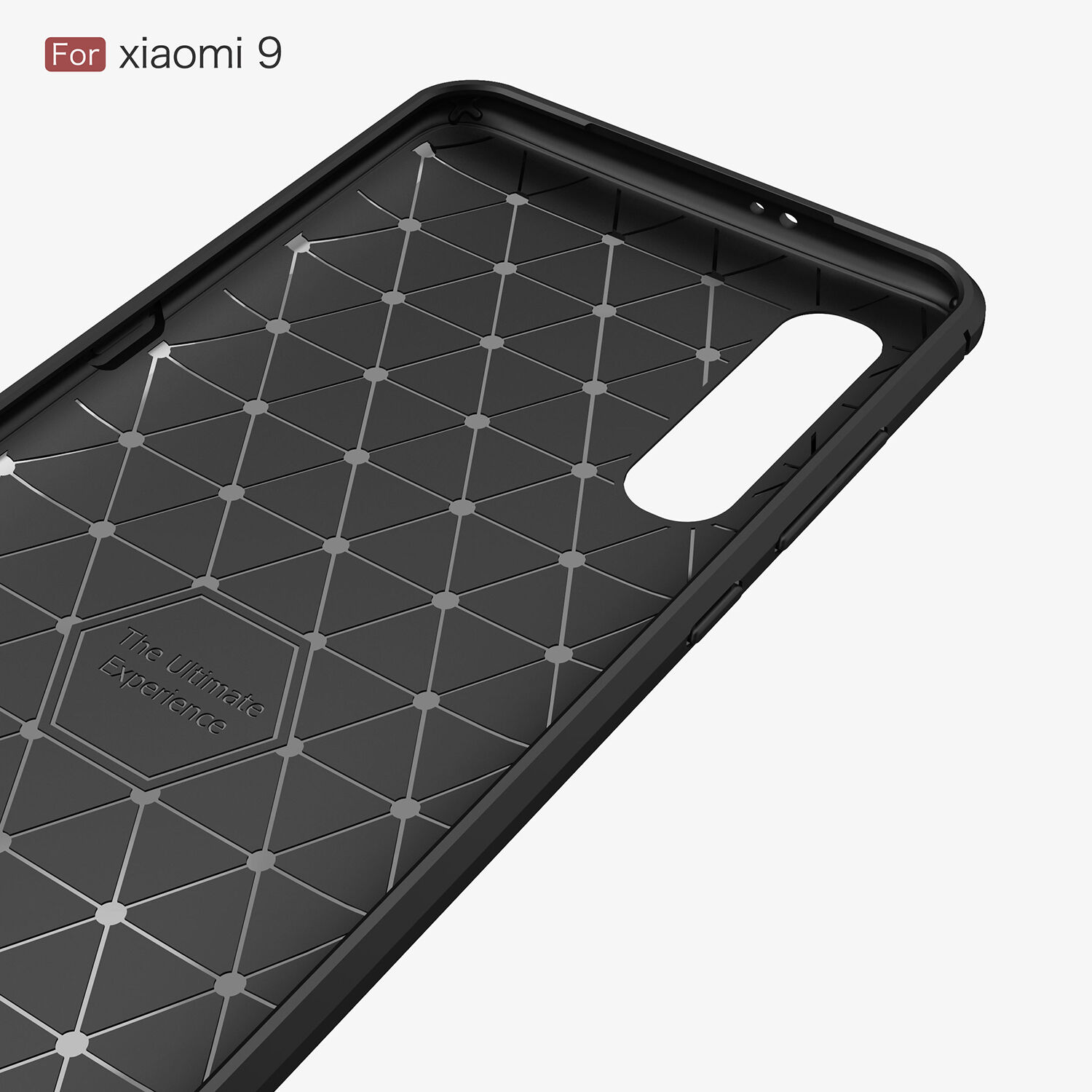 Carcasă din plastic cu textură șlefuită, pentru Xiaomi Mi 9 - albastru închis