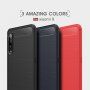 Carcasă din plastic cu textură șlefuită, pentru Xiaomi Mi 9 - albastru închis