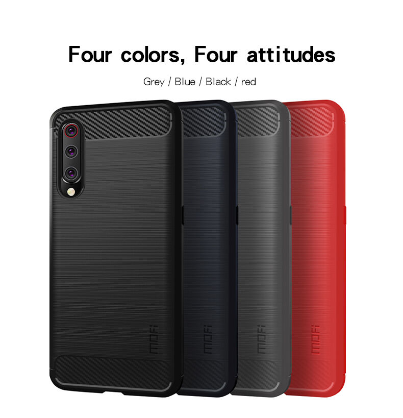 Carcasă Mofi cu textură șlefuită, pentru Xiaomi Mi 9 - albastru închis