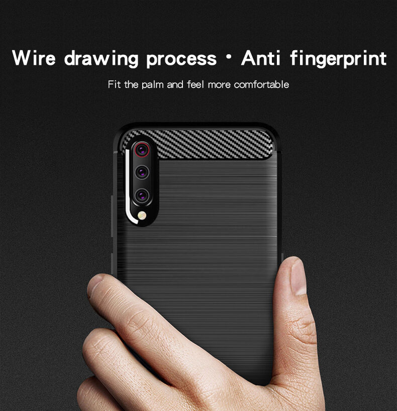 Carcasă Mofi cu textură șlefuită, pentru Xiaomi Mi 9 - roșu