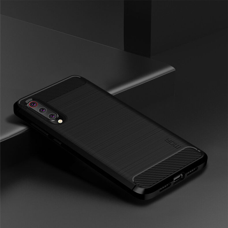 Carcasă Mofi cu textură șlefuită, pentru Xiaomi Mi 9 - roșu Carcasă Mofi cu textură șlefuită, pentru Xiaomi Mi 9 - roșu