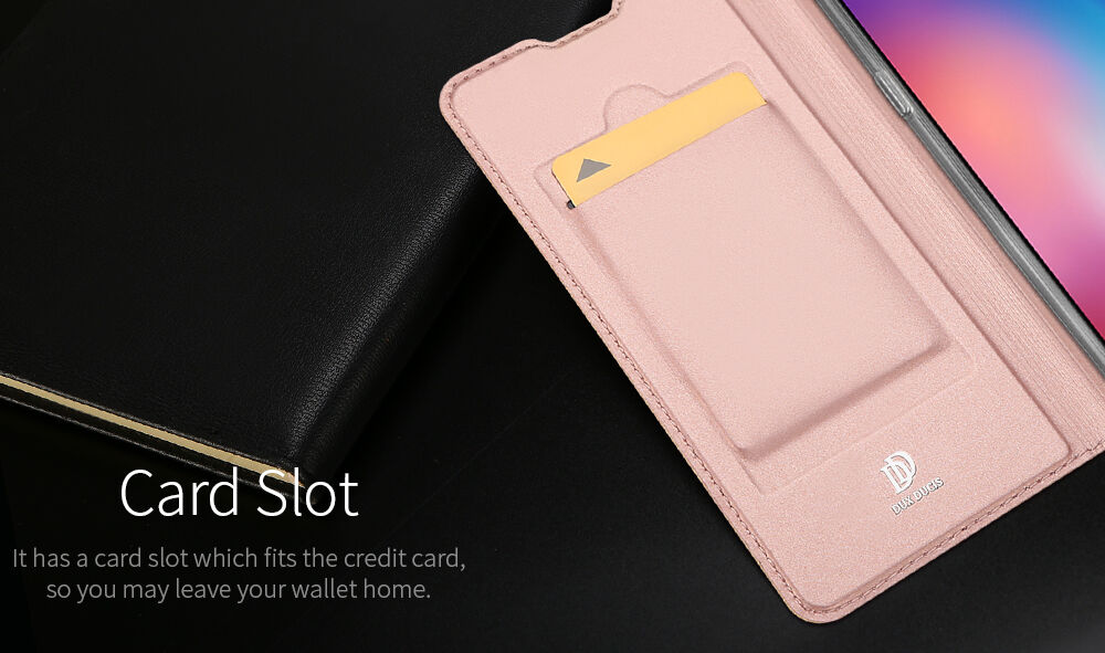 Husă din piele Dux Ducis Skin Pro, pentru Xiaomi Mi 9 - auriu
