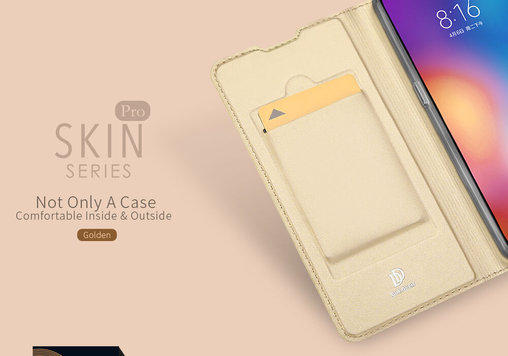 Husă din piele Dux Ducis Skin Pro, pentru Xiaomi Mi 9 - negru