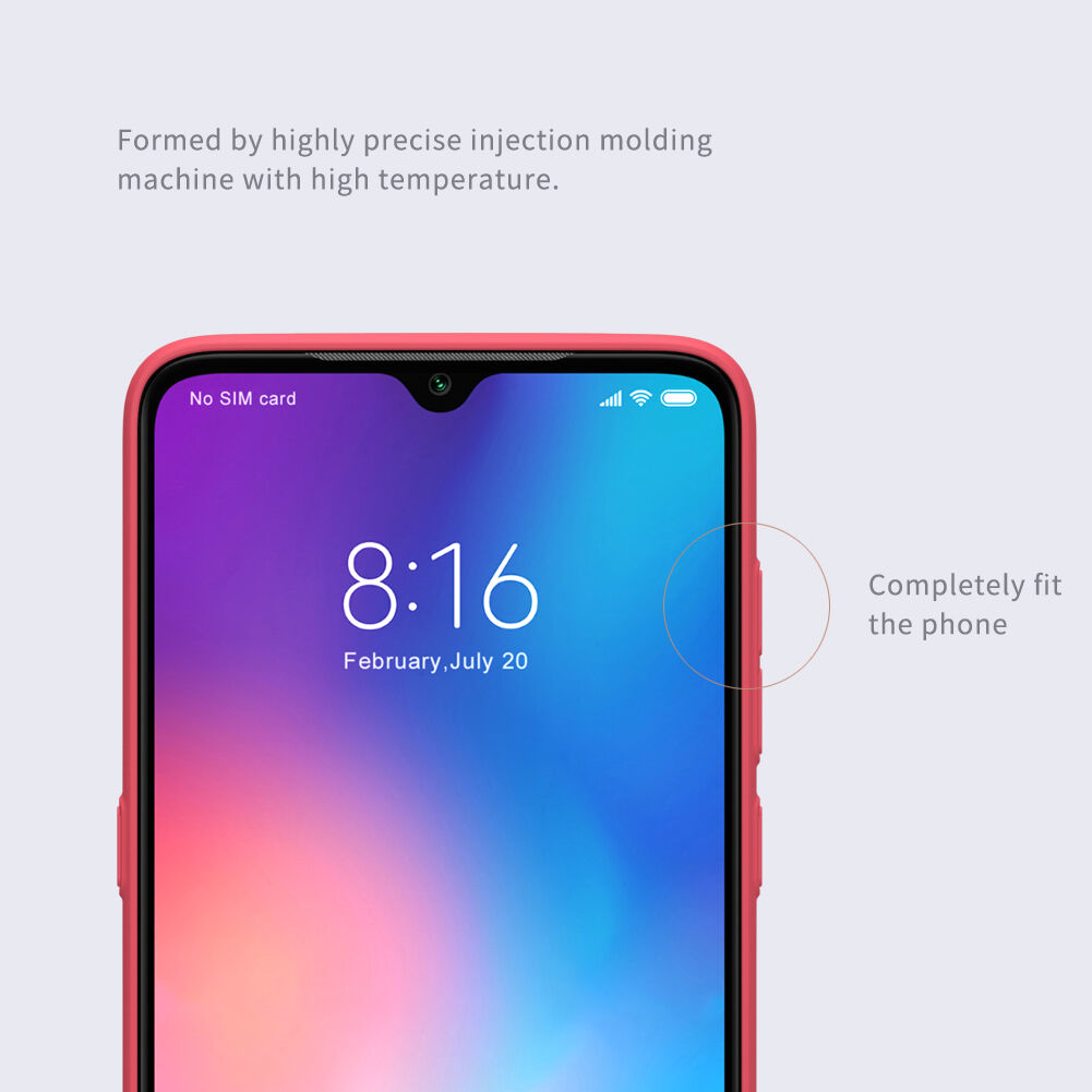 Carcasă cu caneluri Nillkin, din plastic durificat, pentru Xiaomi Mi 9 - auriu
