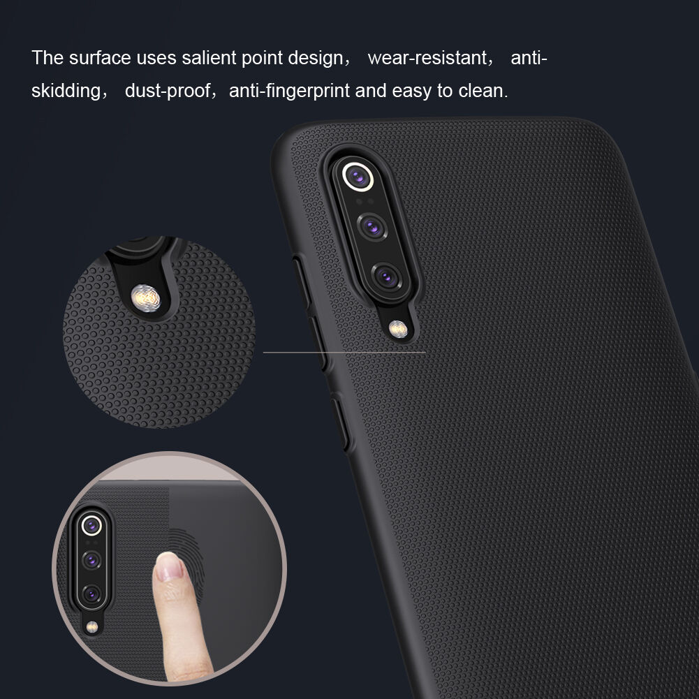 Carcasă cu caneluri Nillkin, din plastic durificat, pentru Xiaomi Mi 9 - roșu