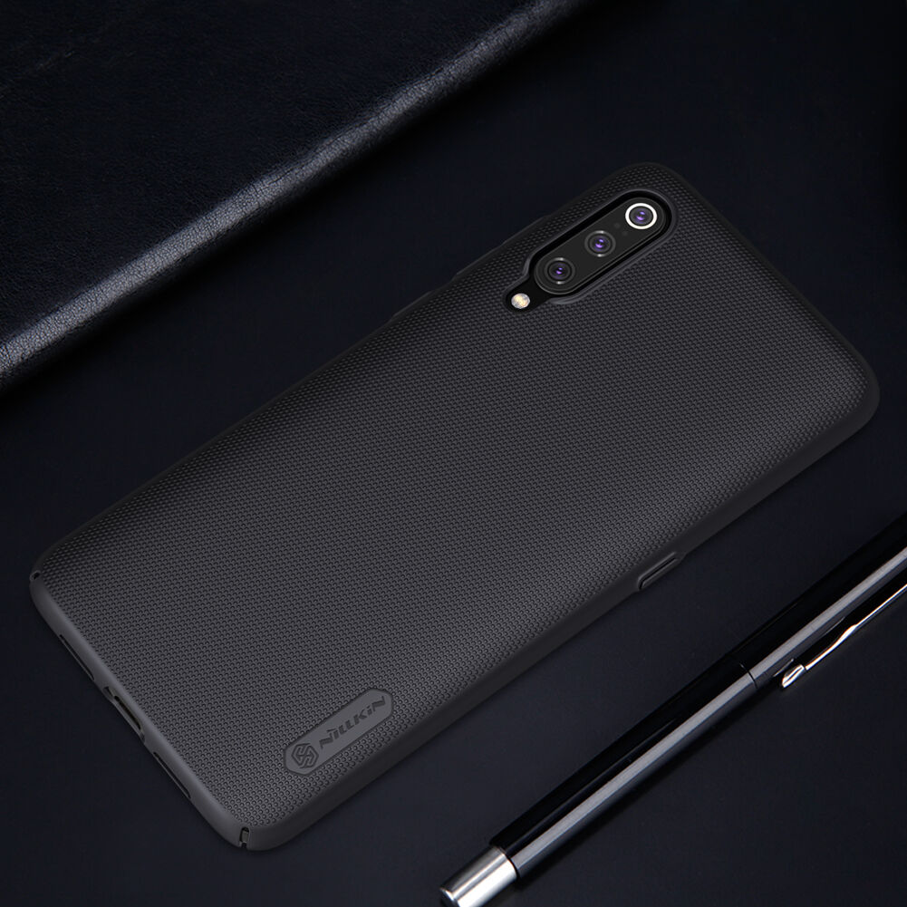 Carcasă cu caneluri Nillkin, din plastic durificat, pentru Xiaomi Mi 9 - negru