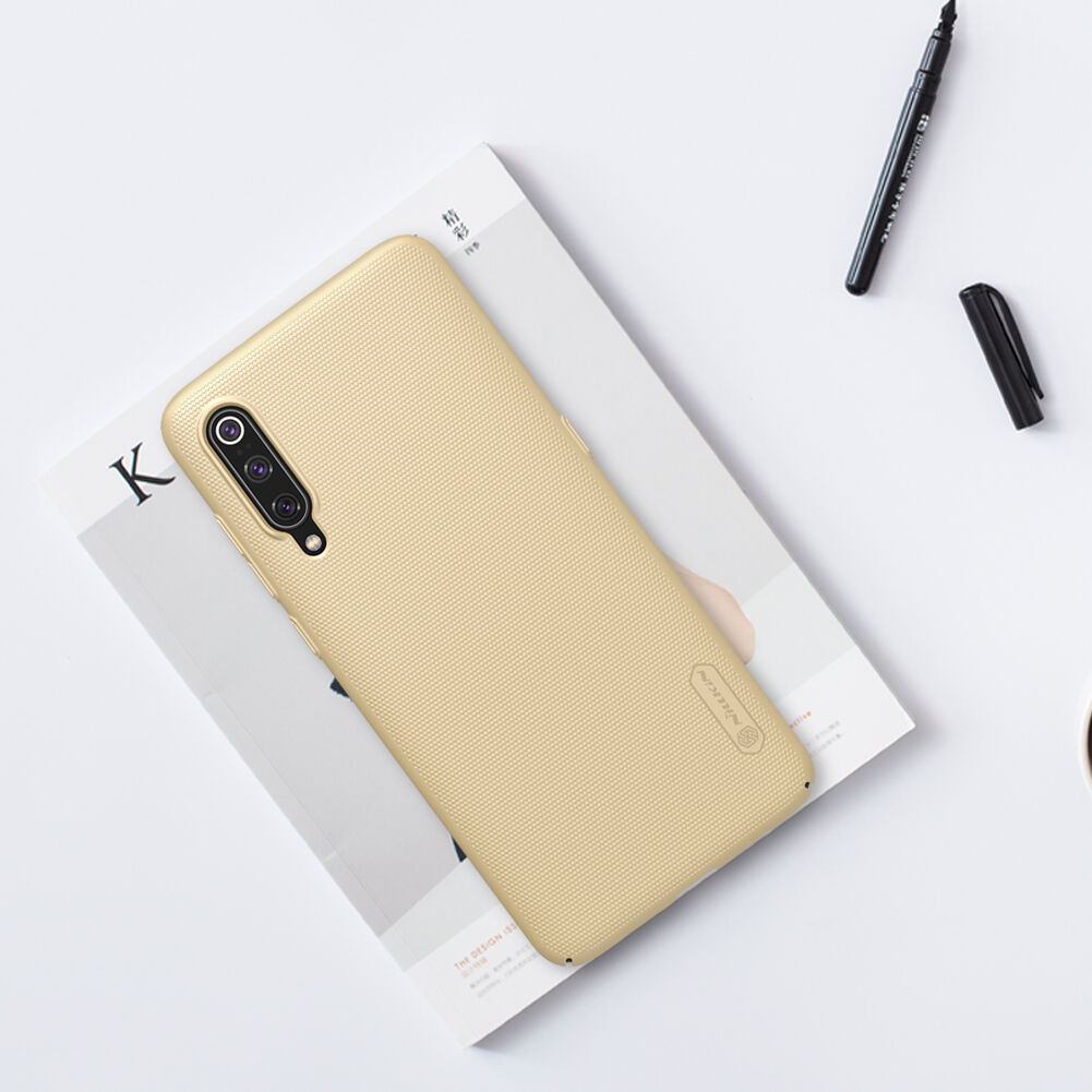 Carcasă cu caneluri Nillkin, din plastic durificat, pentru Xiaomi Mi 9 - negru