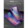 Carcasă cu ramă metalică și sticlă durificată, pentru Xiaomi Mi 9 - albastru