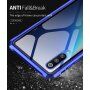 Carcasă cu ramă metalică și sticlă durificată, pentru Xiaomi Mi 9 - albastru