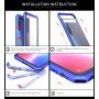 Carcasă cu ramă metalică și sticlă durificată, pentru Xiaomi Mi 9 - albastru