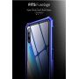 Carcasă cu ramă metalică și sticlă durificată, pentru Xiaomi Mi 9 - albastru