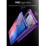 Carcasă cu ramă metalică și sticlă durificată, pentru Xiaomi Mi 9 - albastru