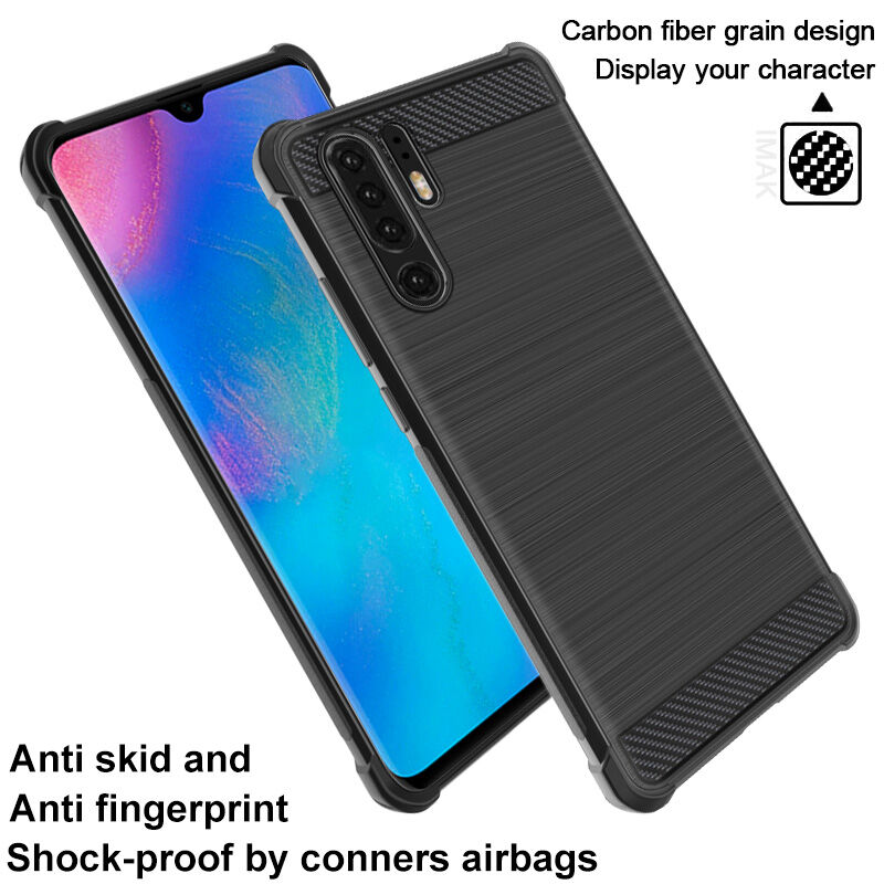 Carcasă Imak Vega, din plastic cu textură șlefuită, pentru Huawei P30 Pro - negru