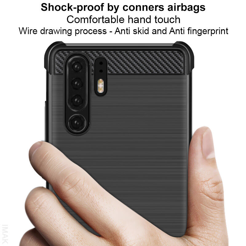 Carcasă Imak Vega, din plastic cu textură șlefuită, pentru Huawei P30 Pro - negru