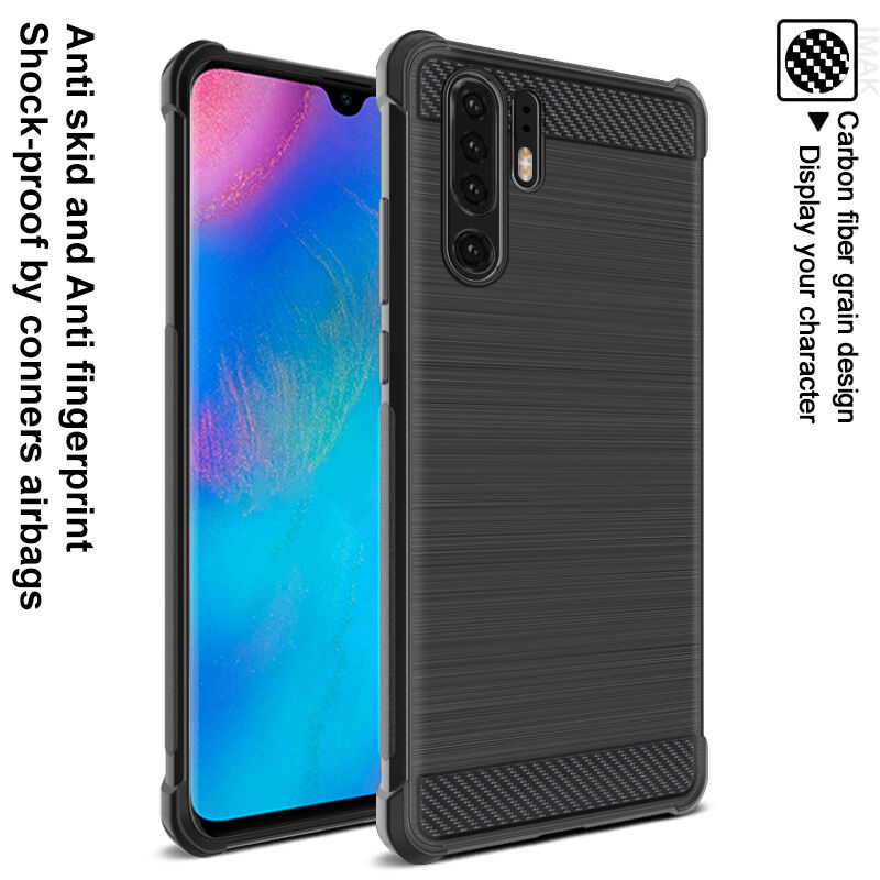 Carcasă Imak Vega, din plastic cu textură șlefuită, pentru Huawei P30 Pro - negru