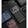 Carcasă din plastic cu textură carbon, pentru Honor 10 Lite / Huawei P Smart (2019) - albastru închis