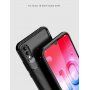 Carcasă din plastic cu textură carbon, pentru Honor 10 Lite / Huawei P Smart (2019) - albastru închis