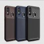 Carcasă din plastic cu textură carbon, pentru Honor 10 Lite / Huawei P Smart (2019) - albastru închis