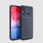 Carcasă din plastic cu textură carbon, pentru Honor 10 Lite / Huawei P Smart (2019) - albastru închis