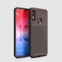 Carcasă din plastic cu textură carbon, pentru Honor 10 Lite / Huawei P Smart (2019) - albastru închis