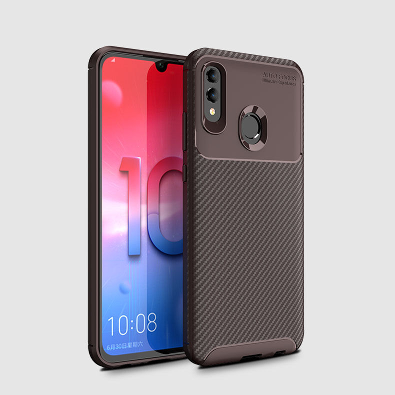 Carcasă din plastic cu textură carbon, pentru Honor 10 Lite / Huawei P Smart (2019) - albastru închis Carcasă din plastic cu textură carbon, pentru Honor 10 Lite / Huawei P Smart (2019) - albastru închis