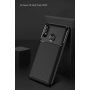 Carcasă din plastic cu textură carbon, pentru Honor 10 Lite / Huawei P Smart (2019) - negru