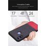 Carcasă cu textură ca materialul textil, pentru Huawei P Smart (2019) / Honor 10 Lite - negru