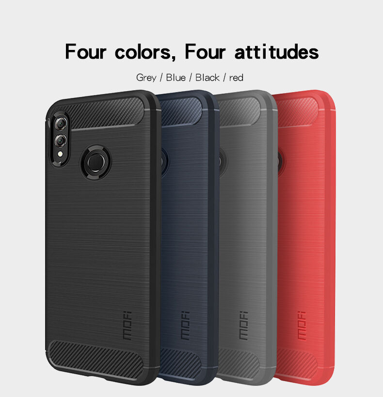 Carcasă Mofi din plastic cu textură șlefuită, pentru Honor 10 Lite - albastru închis