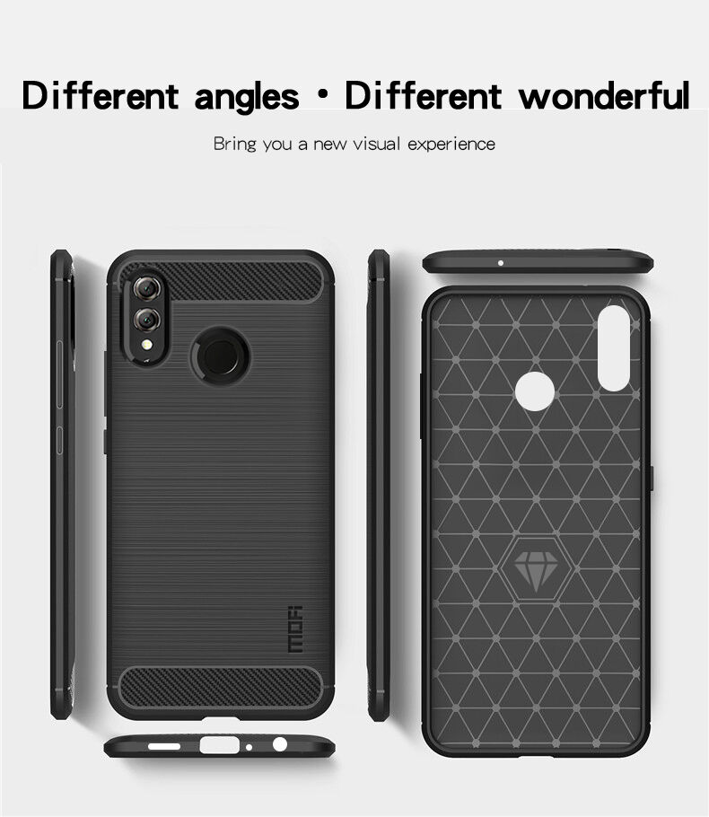 Carcasă Mofi din plastic cu textură șlefuită, pentru Honor 10 Lite - albastru închis