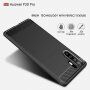 Carcasă din plastic cu textură șlefuită, pentru Huawei P30 Pro - roșu