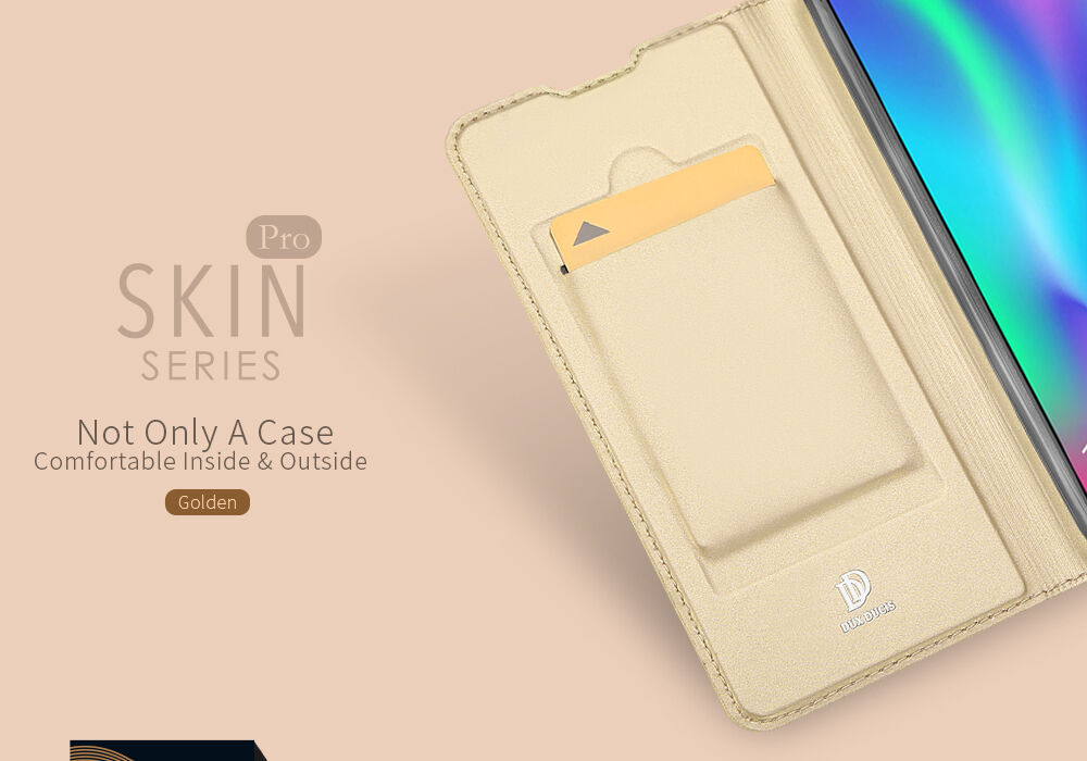 Husă flip Dux Ducis Skin Pro, pentru Honor 10 Lite - auriu