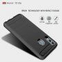 Carcasă cu textură de carbon șlefuit, pentru Huawei P Smart (2019) / Honor 10 Lite - albastru închis
