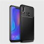 Carcasă din plastic cu textură carbon, pentru Huawei Nova 3i - negru