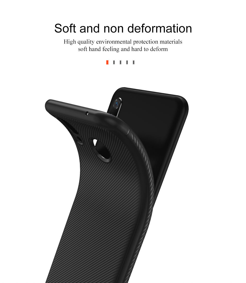 Carcasă Lenuo, din plastic cu textură ca materialul textil, pentru Huawei Nova 3 - albastru închis