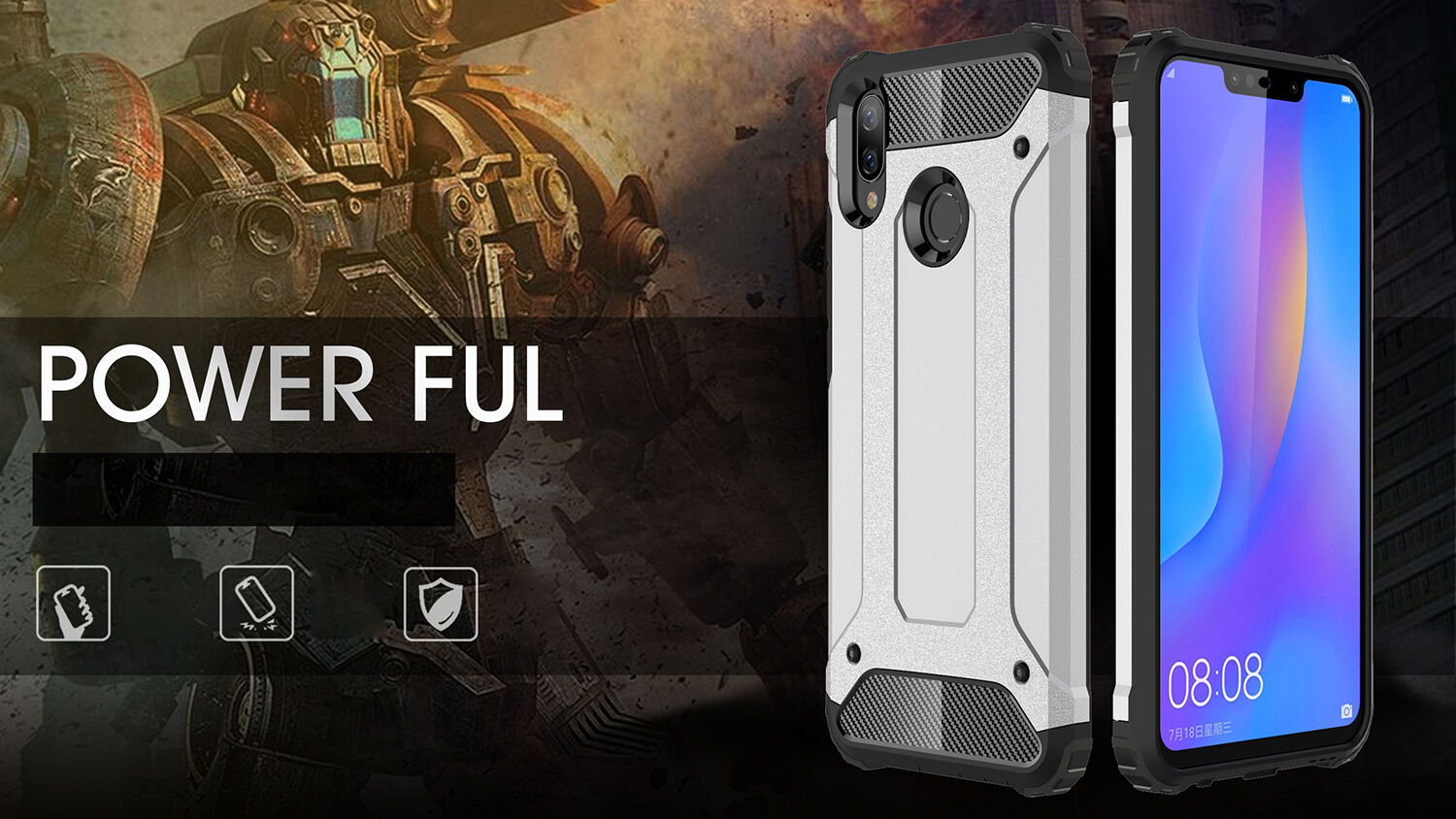 Carcasă super rezistentă Armor, pentru Huawei Nova 3i - auriu