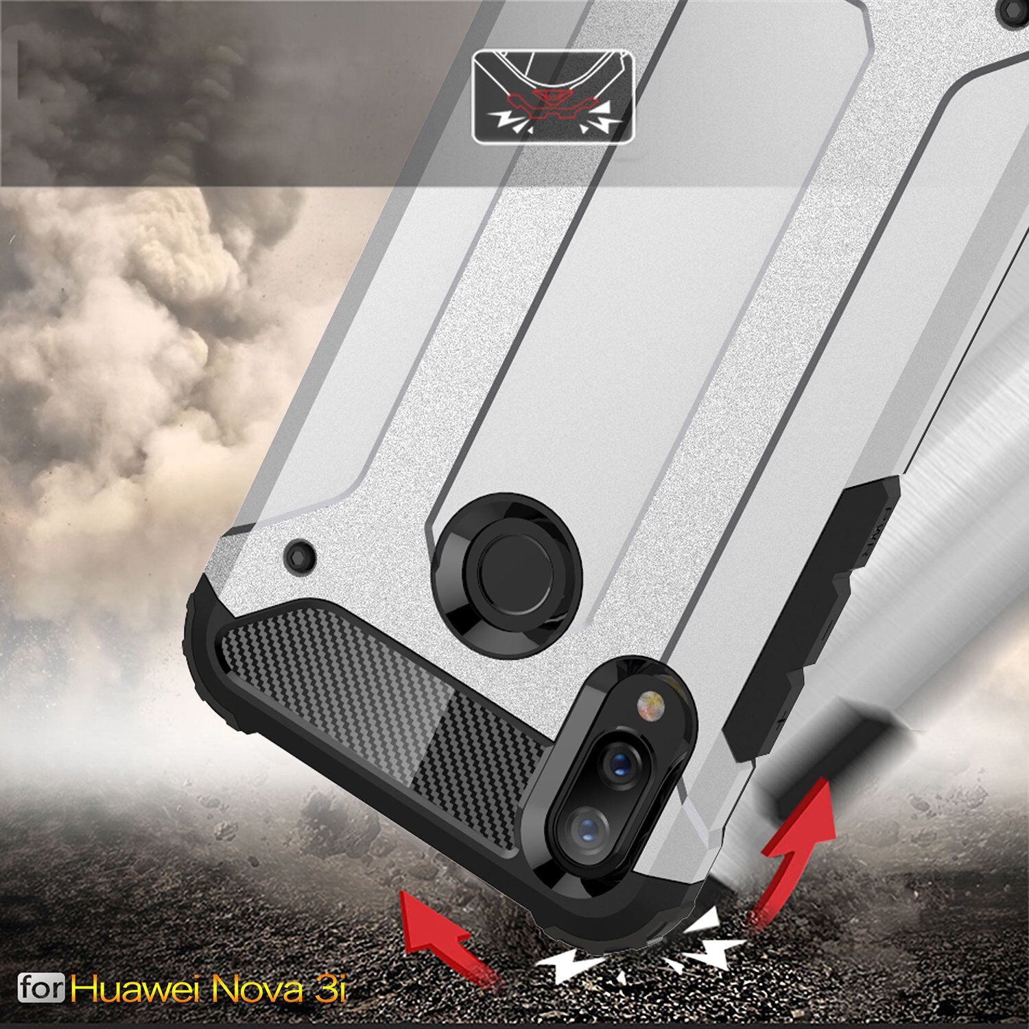 Carcasă super rezistentă Armor, pentru Huawei Nova 3i - auriu