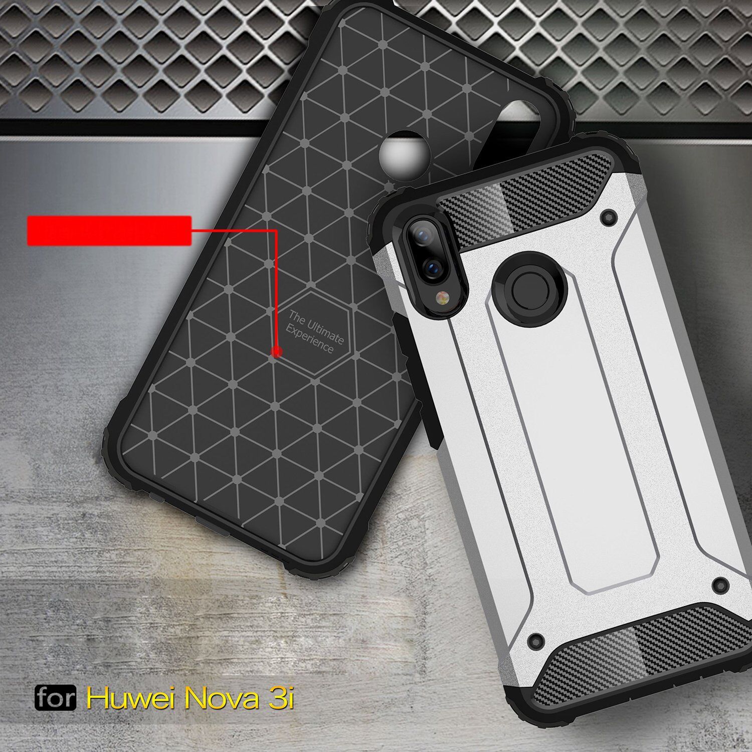 Carcasă super rezistentă Armor, pentru Huawei Nova 3i - auriu