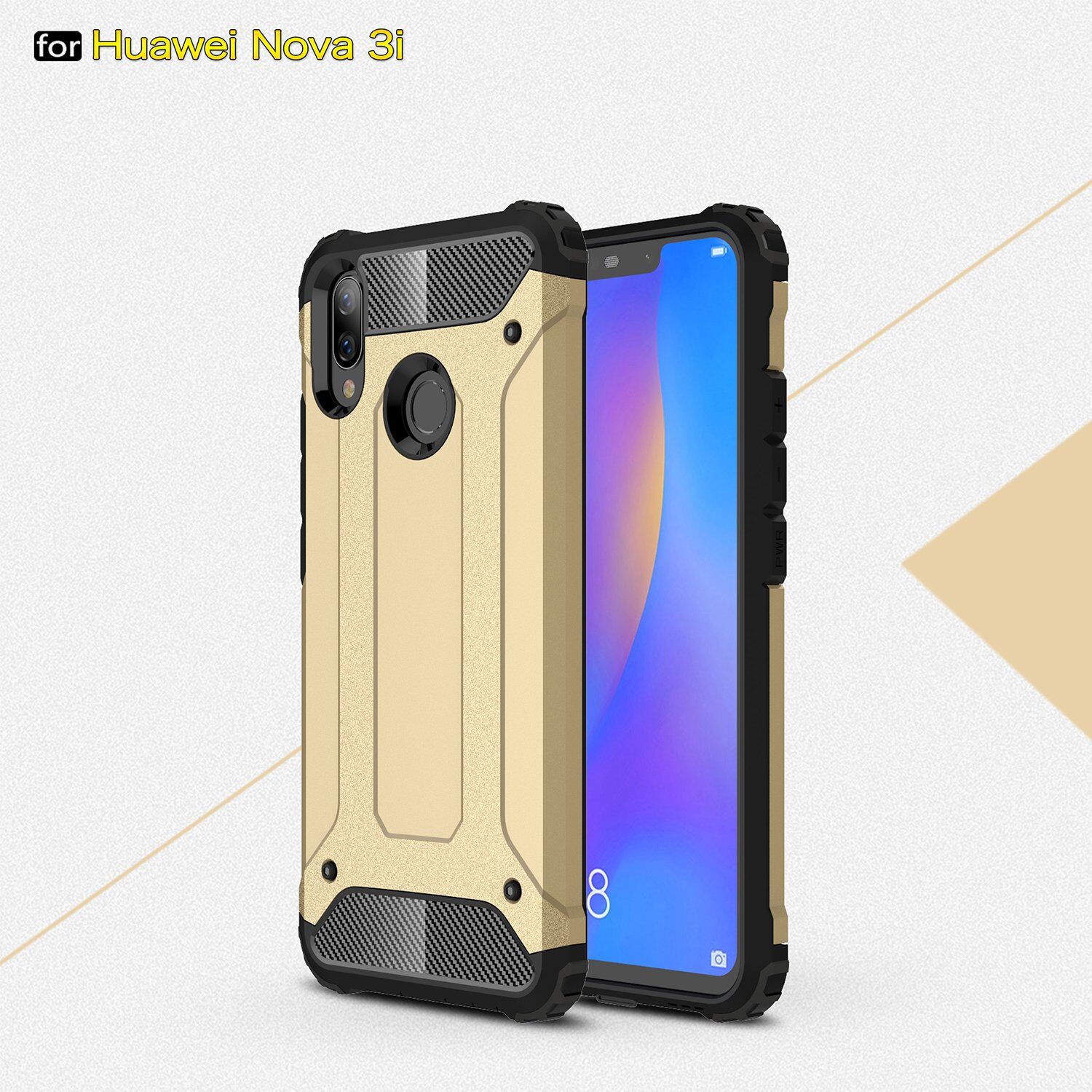 Carcasă super rezistentă Armor, pentru Huawei Nova 3i - auriu