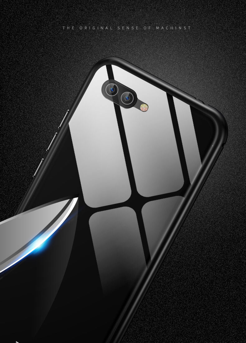 Ramă metalică Luphie, cu sticlă durificată, pentru Honor 10 - argintiu / transparent