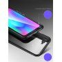 Ramă metalică Luphie, cu sticlă durificată, pentru Honor 10 - negru / transparent