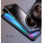 Ramă metalică Luphie, cu sticlă durificată, pentru Honor 10 - negru / transparent